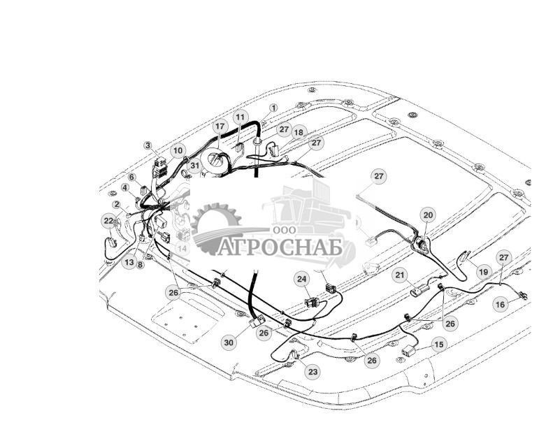 Жгут проводов крыши (кондиционер с ручным управлением) - ST75131 442.jpg